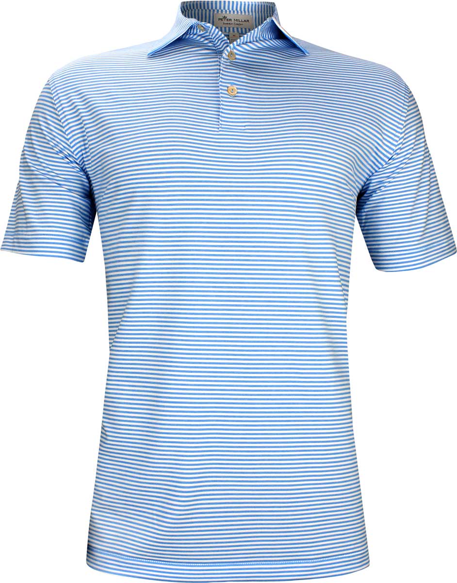 Peter Millar Hales Stripe Stretch Jersey Golf Shirts