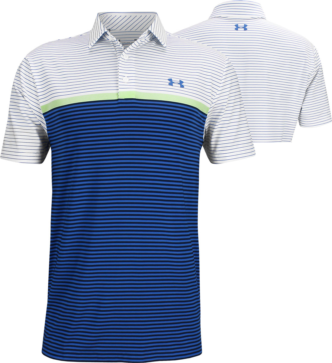 under armour men's playoff super stripe golf polo